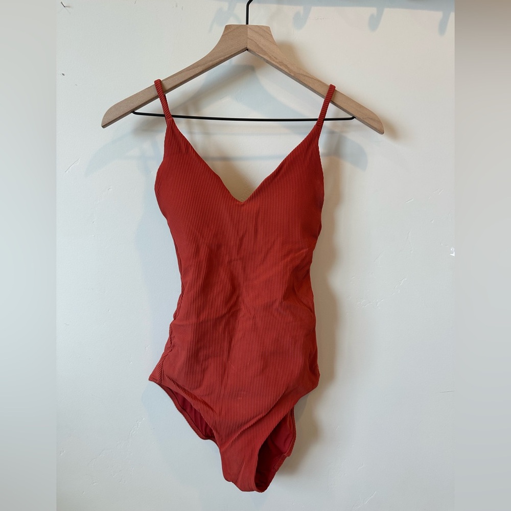 lululemon athletica brick ribbed one piece swimsuit